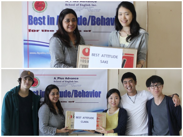 Best Attitude 수상자 - 축하드립니다